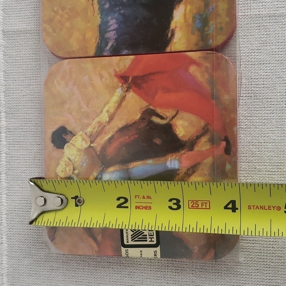 New-Vintage HEMA 6 Bullfighting Matador Drink Coasters.Made in Spain - Picture 12 of 12